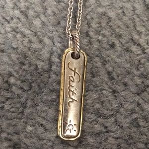 Authentic Brighton Faith necklace with crystal